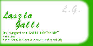 laszlo galli business card